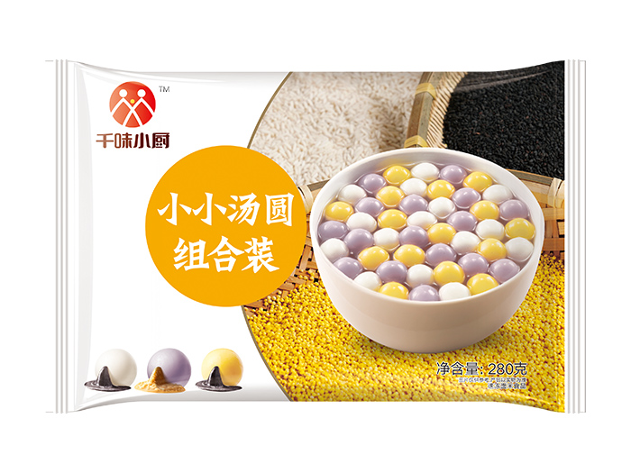千味280g小小汤圆组合装（大黄米、黑芝麻、花生）（32袋）