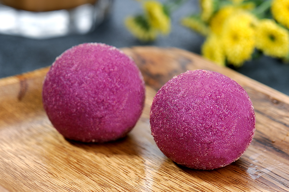 Purple potato pea ball